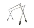 SOGA 2.4m Portable Standing Clothes Drying Rack Foldable Space-Saving Laundry Holder with Wheels