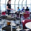 SOGA 2 Tier Food Trolley Portable Kitchen Cart Multifunctional Big Utility Service with wheels 950x500x640mm Black
