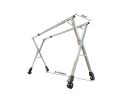 SOGA 2.4m Portable Standing Clothes Drying Rack Foldable Space-Saving Laundry Holder with Wheels