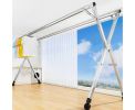 SOGA 2.4m Portable Standing Clothes Drying Rack Foldable Space-Saving Laundry Holder with Wheels
