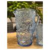 Leading Ware 2.5 Quarts Water Pitcher with Lid, Paisley Unbreakable Plastic Pitcher, Drink Pitcher, Juice Pitcher with Spout BPA Free
