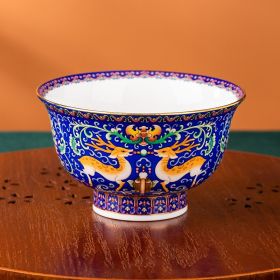 Elk Bone China Pomegranate Bowl (Option: Peacock Blue)