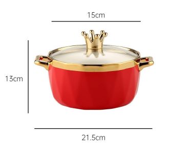Instant Noodle Bowl with Lid (Option: Diamond Hongjin)